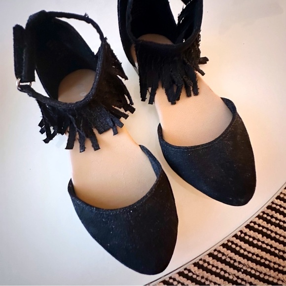 Old Navy Other - BLACK Fringe Toddler Strappy Flats